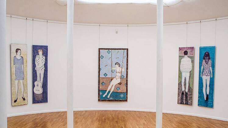 Impressionen aus dem Coburger Kunstverein in Zeiten der Corona-Krise - Blick in die Ausstellung mit Arbeiten von Sue Hayward.Foto: Jochen Berger