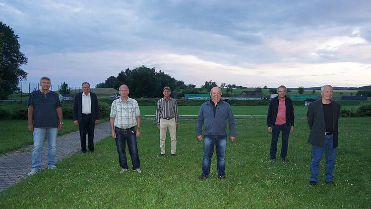 Ehrungen für 2021 beim TSV Wollbach. Das Bild zeigt von links: Kurt  Rottenberger, Benno Metz, Udo Schmitt, Karl Heinz Back, Bruno Voll,  Reinhold Rösser und Klaus Schmitt.