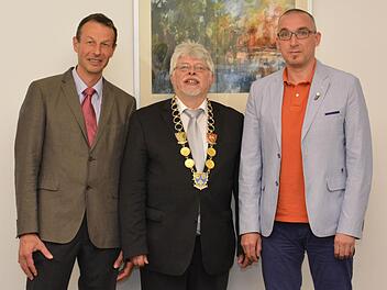 Die neuen Bürgermeister der Gemeinde Bad Bocklet:von links: Holger Tillmann (3. Bürgermeister), Wolfgang Back (Bürgermeister), Andreas Sandwall (2. Bürgermeister). Fotos: Björn Hein