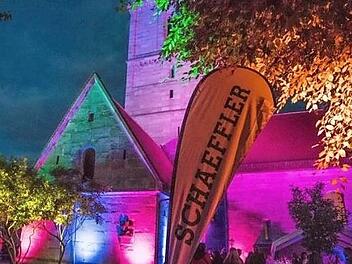 Die Wehrkirche wird wie im Vorjahr bunt illuminiert. Foto: Thomas Willert