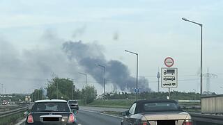 Großbrand in Nürnberg: Rauchwolken ziehen über die Stadt