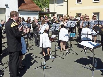 Die Bergmannskapelle Stockheim bei einem Auftritt Foto: Gerd Fleischmann/Archiv