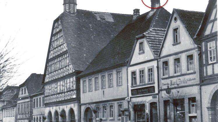 Bei den Stepperts legte ein Storch ein Pause ein.