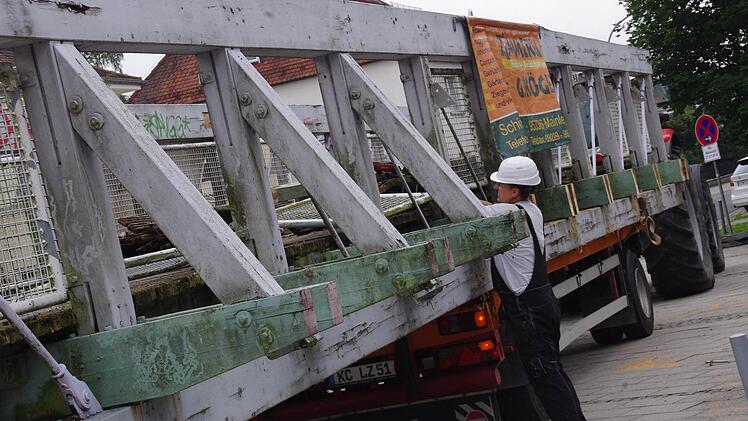 Arbeiten am Schwarzen Steg. Foto: Marco Meißner
