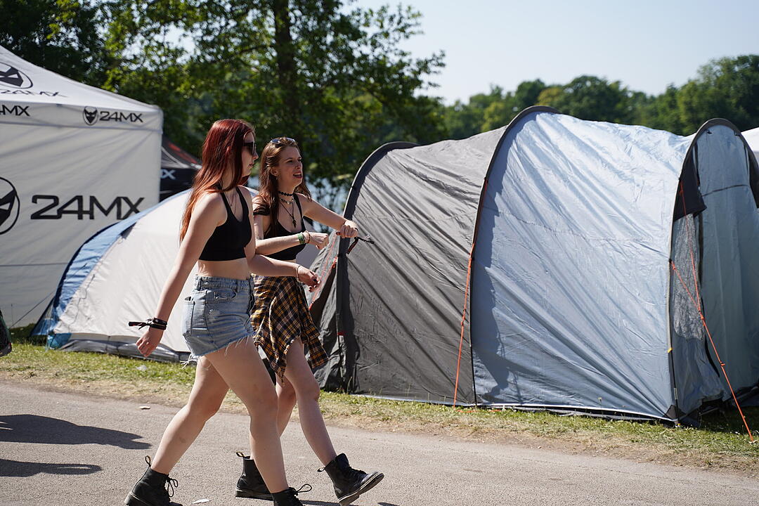 Bestes Wetter und super Stimmung beim Camping