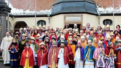 Die Adelsdorfer Sternsinger Foto: Johanna Blum