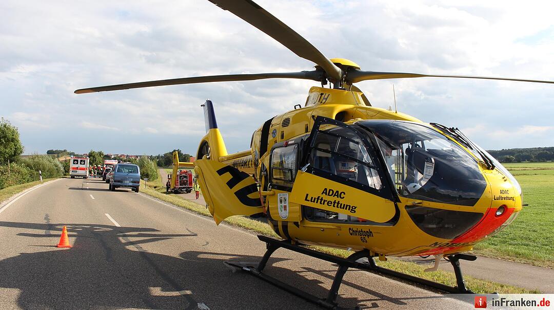 Unfall bei Wassertrüdingen im Landkreis Ansbach