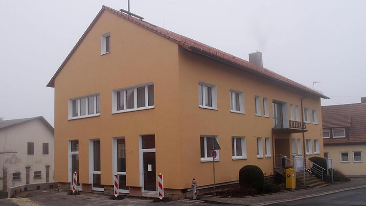 Die Sanierungsarbeiten am Rathaus sind weit fortgeschritten.Günther Geiling