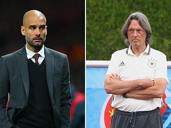 Pep Guardiola (links) und Hans-Wilhelm M&uuml;ller-Wohlfahrt pflegten beim FC Bayern kein gutes Verh&auml;ltnis.