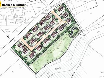 Der Entwurf von Höhnen & Partner für das neue Baugebiet Boint in Hallerndorf