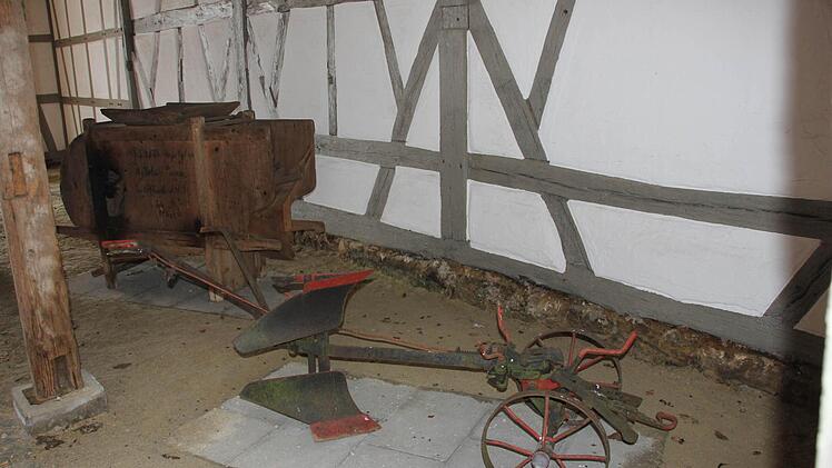 Ein Pflug aus dem Heimatmuseum.