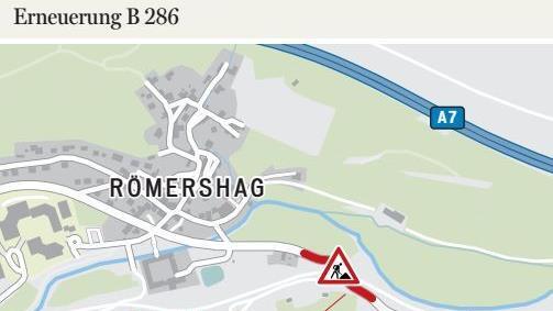 Seit langer Zeit herrschen Debatten um die Querung der ehemaligen Bahntrasse bei Römershag. Grafik: Dagmar Klumb