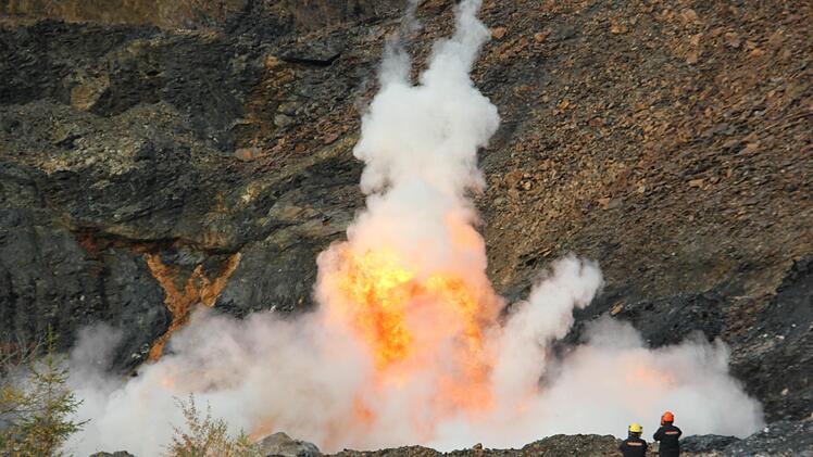 Auch der Umgang mit Explosionen wurde dabei geübt.