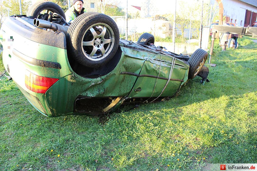 Kopfüber in Güllegrube gelandet