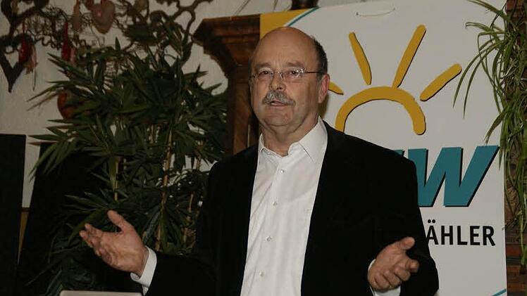 Bewährter Aschermittwochs-Redner: Christoph Winkler hielt beim Politischen Aschermittwoch der Freien Wähler im Kreis und der ÜZL in Zeil mit Kritik nicht hinter dem Berg.