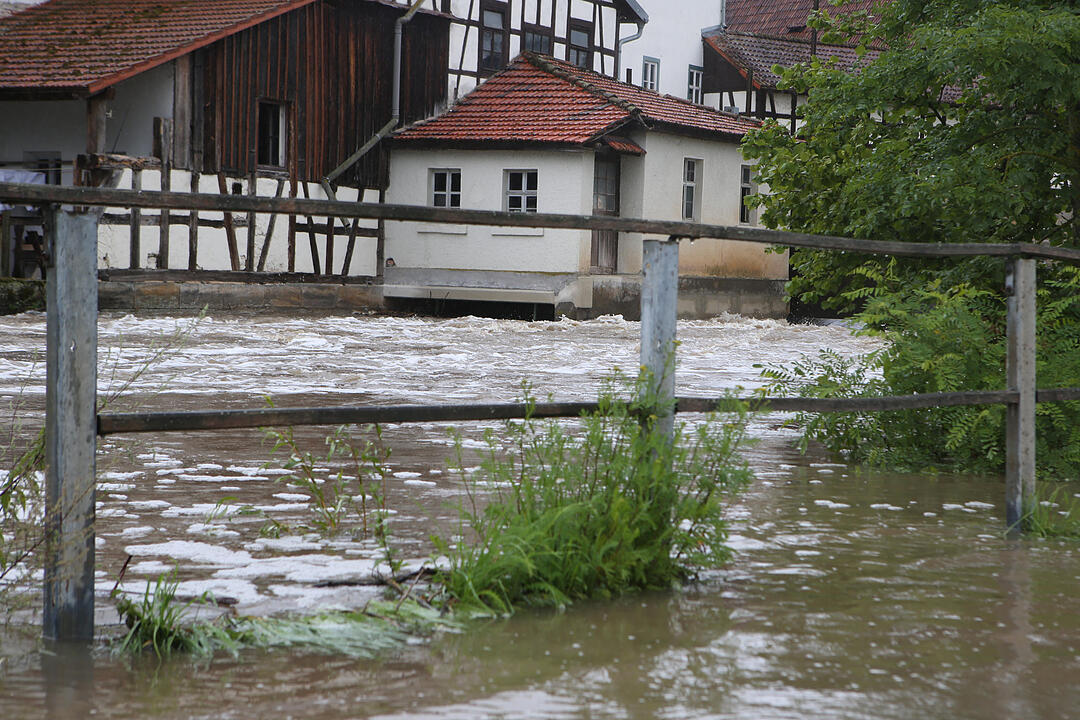 Dauerregen in Franken