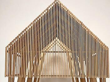 Zu einem absoluten Hingucker soll ein Holzpavillon werden.