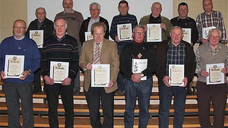 Geehrt für 50-jährige Mitgliedschaft.