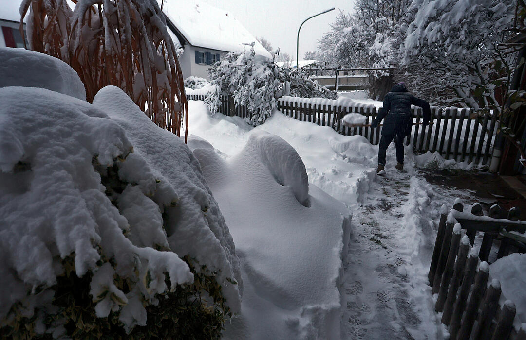 Wintereinbruch in Süddeutschland - Kaufbeuren