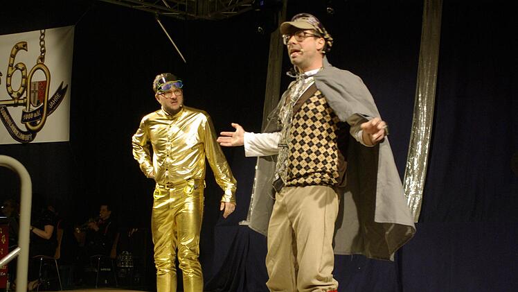 Lubber und Babbo als Zeitreisende: Humor aus dem Steigerwald. Foto: Winfried Ehling