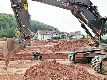 Die Arbeiten im Neubaugebiet "Haiger" gehen planmäßig voran.  Foto: Sigismund von Dobschütz/Archiv