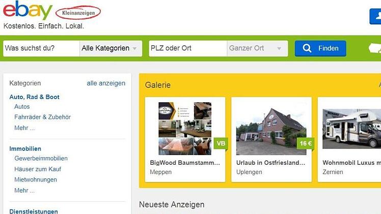 Preis: 18, verhandelbar. Der Ehemann wurde kurzerhand auf Ebay Kleinanzeigen angeboten. Symbolbild: inFranken.de/Screenshot