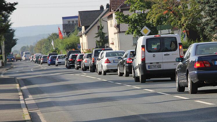 7: Also heißt es wenden, zurück nach Stockheim und in die lange Autoschlange einreihen.