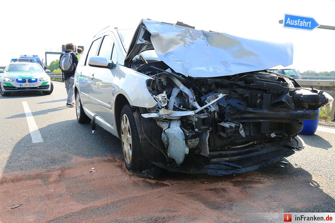 Unfall mit vier Autos bei Möhrendorf