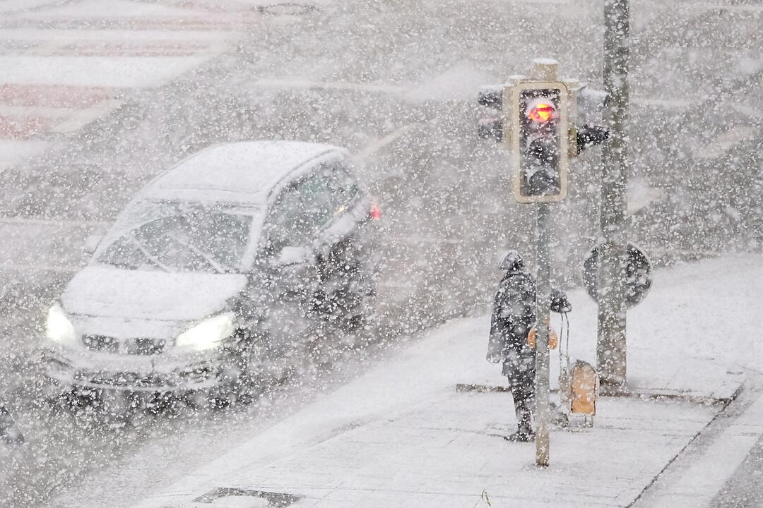 Starker Schneeschauer in Nürnberg