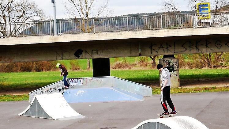 Der Skaterplatz in Münnerstadt wird gerne genutzt, auch in Corona-Zeiten.