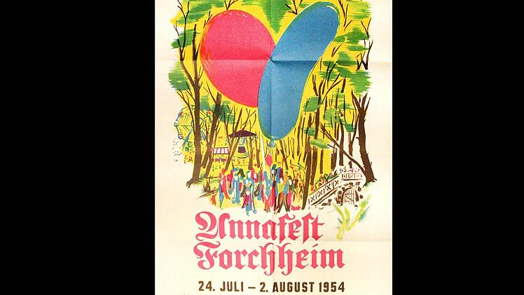 Das Annafest-Plakat aus dem Jahr 1954.