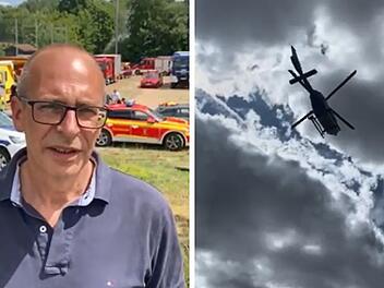 Katastrophenfall im Landkreis Lichtenfels: Riesige Flammenwand bedroht Wohnhäuser