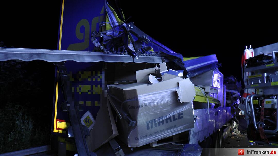 Schwerer Lkw-Unfall auf der A7 bei Hammelburg