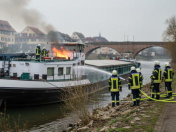 Boot in Flammen