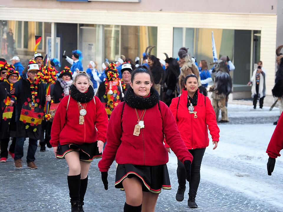 Eine der ersten Faschingsumzüge in der Region