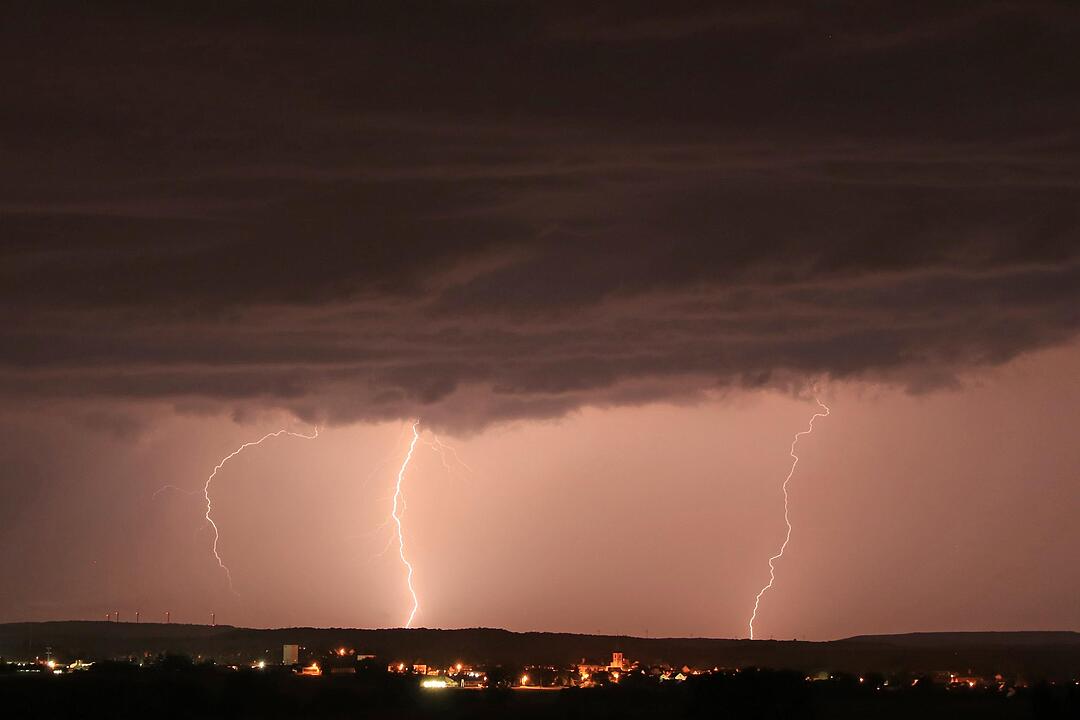 Unwetter über Franken