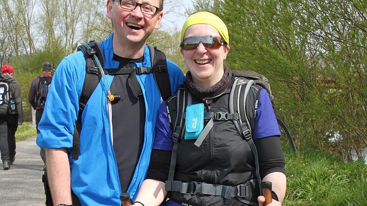 Susanne Lamm und Michael Zimmermann aus Burgkunstadt wanderten nicht auf Zeit. Für sie war die Tour ein Erlebnis.