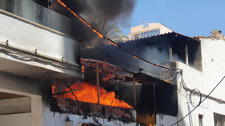 Feuer in einem Restaurant auf Mallorca