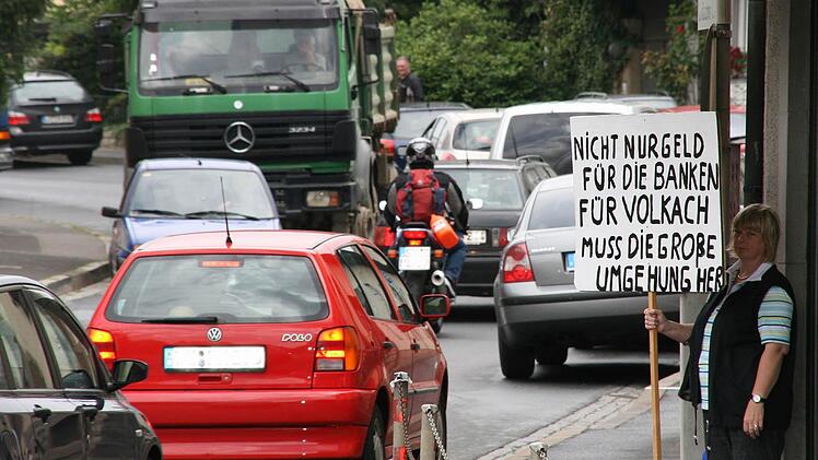 In Volkach und Gaibach protestieren die Menschen schon lange für eine Umgehung.