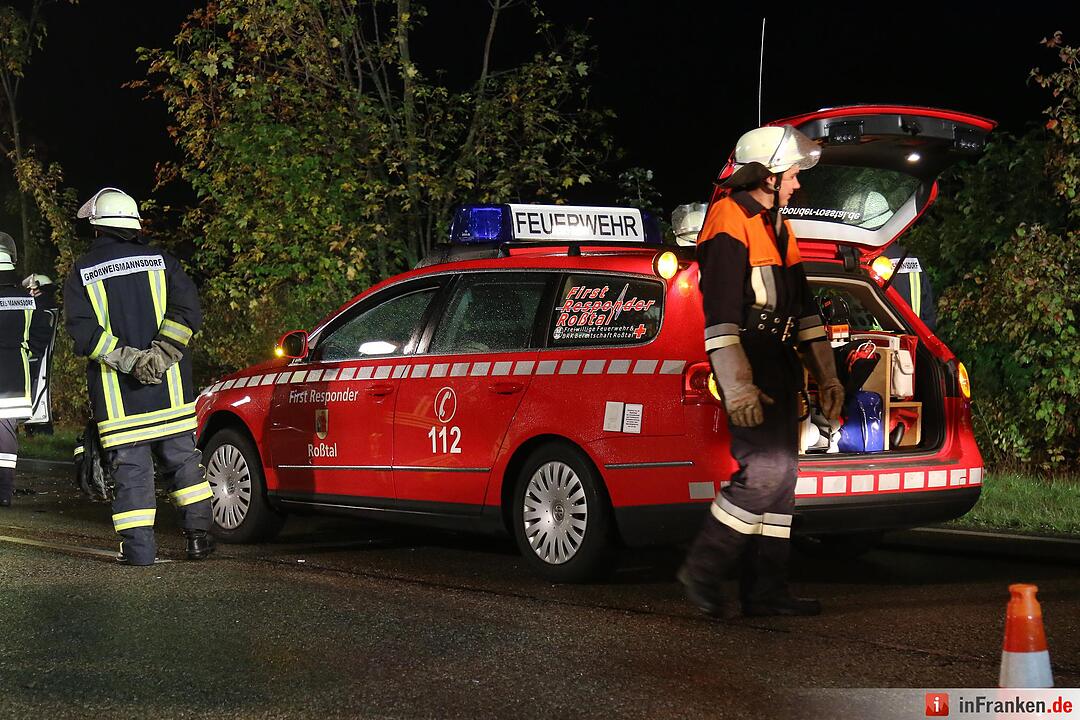 Schwerer Vekehrsunfall auf der B14 bei Gutzberg