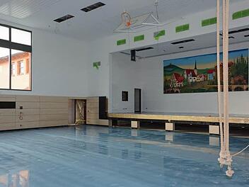 Kommt voran: Die Generalsanierung der Henneberg-Halle in Steinach. Foto: Björn Hein