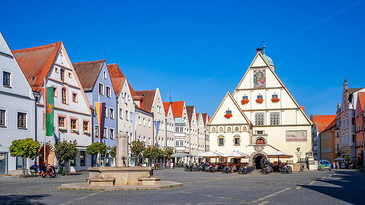 Altes Rathaus und Oberer Markt, Weiden in der Oberpfalz, Bayern, Deutschland