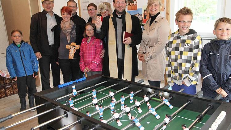 Bei der Eröffnung im Drügendorfer Jugendtreff