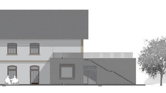 Beim neuen Kultur- und Vereinshaus in Lauenstein wird zur Sicherung des Brandschutzes eine Fluchttreppe als zweiter baulicher Rettungsweg erforderlich.
