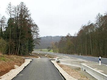Die Fabrikschleichacher freuen sich auf die Fertigstellung des Radweges entlang der Staatsstraße. Die Trasse soll im Sommer mit einem Fest eingeweiht werden. In die Staatsstraße wurden im vergangenen Jahr Amphibientunnel eingebaut. Der neue Radweg verbindet Fabrikschleichach und Karbach. Foto: Sabine Weinbeer