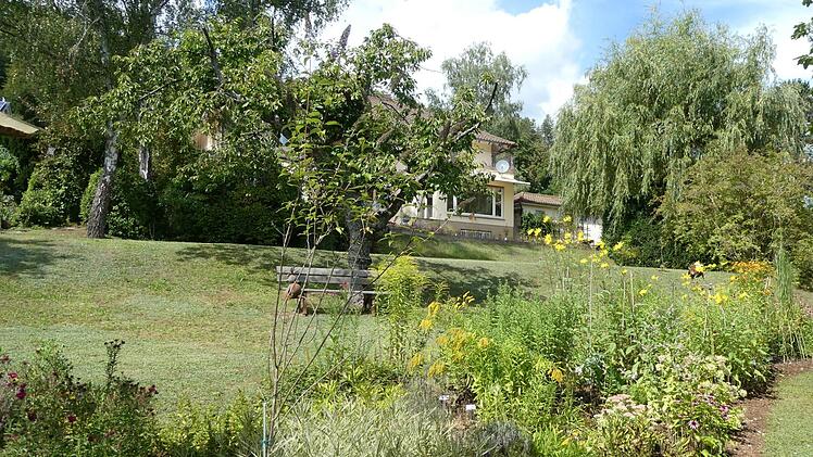 Terrassierter Garten mit Staudenbeeten: So sieht es bei Familie Wöltche unweit des Rosenviertels in Bad Kissingen aus. Die Familie wohnt hier zur Miete. Dieter Büttner
