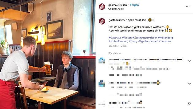 Miltenberger Gasthaus zum Riesen sorgt mit WLAN-Video für Lacher