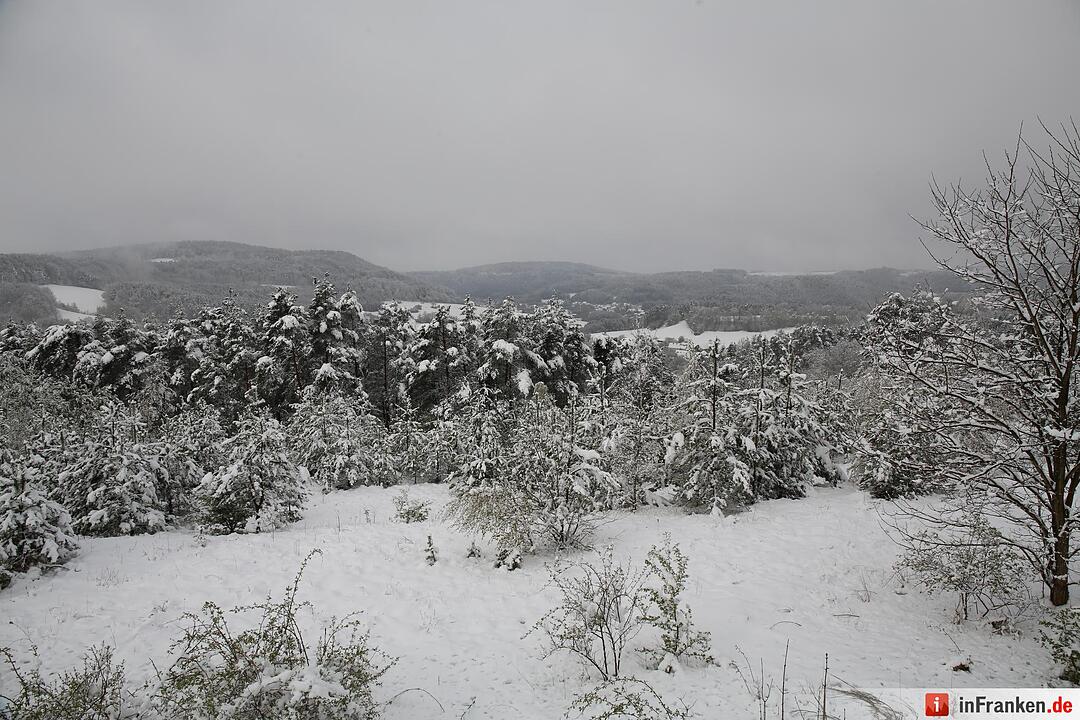 Schneechaos auf der A9 bei Bayreuth