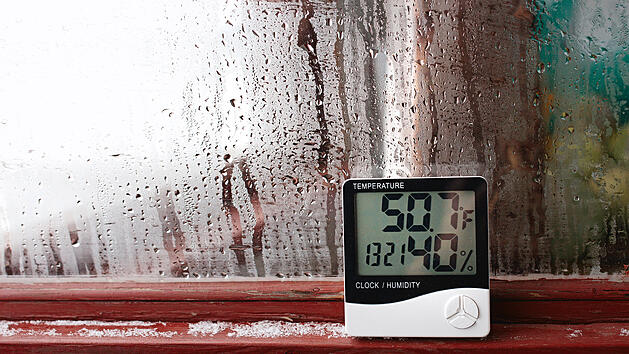 Hygrometer, Heizen, Luftfeuchtigkeit, Raumklima
