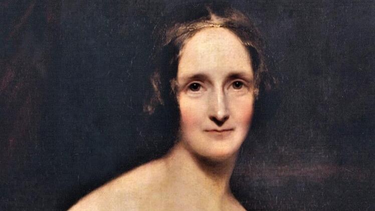 Die 43-jährige Schriftstellerin Mary Shelley im Jahr 1840 (Ölgemälde von Richard Rothwell) Repro: Sigismund von Dobschütz